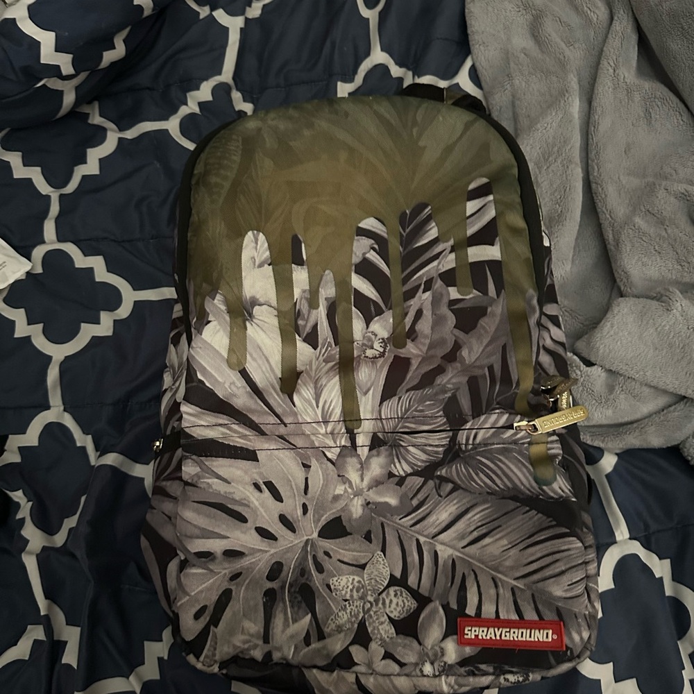 Sprayground Green and Gray Urban Backpack